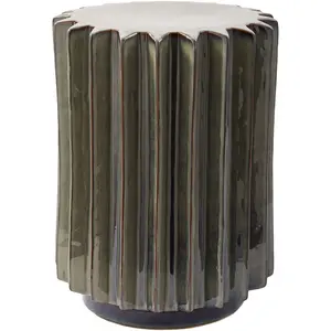 Table d'appoint en céramique beige 34x46cm Okra - Pols Potten pas cher