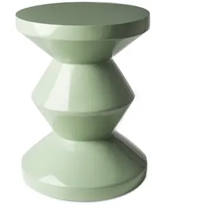 Tabouret vert pastel laqué Zig Zag - Pols Potten pas cher