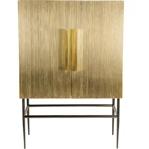 Pols Potten - Buffet Ribbel - Or - MDF revêtu de laiton marteléVendu parmade-in-design
