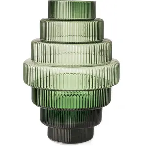 Pols Potten - Vase Steps - Vert - Verre soufflé bouche pas cher