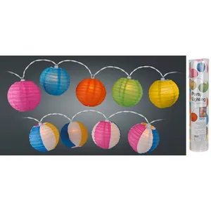 Comparateur de prix : EDM Guirlande de 10 lampions en papier - Ø 10x 150 cm