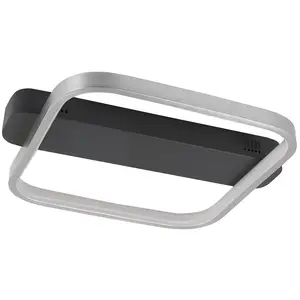 HighLight Plafonnier LED Ascona, noir/nickel, 20 W pas cher