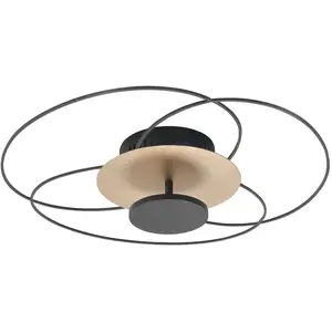 HighLight Fiore plafonnier LED 2 700 K, noir/doré pas cher