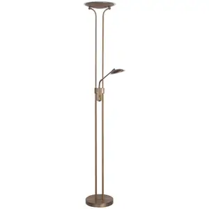 HighLight Lampadaire à éclairage indirect LED Lunera avec lampe de lectureVendu parluminaire
