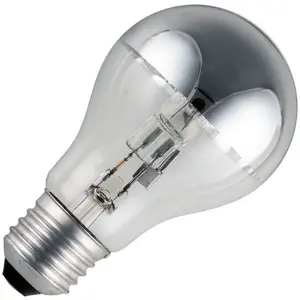 Marque de Distributeur - Incandescence Ampoule Halogène à Tête Miroir | E27 | 70W | Argentée pas cher