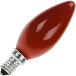 Ampoule à Incandescence Flamme | Petite Culot E14 | 25W RougeVendu parampoulepascher