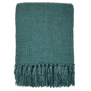Malagoon Plaid uni vert lac 125x150 pas cher