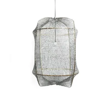 Ay Illuminate Suspension Z5 noir filet de sisal gris ø42x57cmVendu parliving-and-company