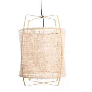 Ay Illuminate Suspension Z2 en bambou blond carton naturel ø67x100cm