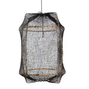 Ay Illuminate Suspension Z2 blond filet de sisal noir ø67x100cmVendu parliving-and-company