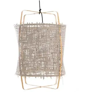 Ay Illuminate Suspension Z22 blond en bambou gris carton ø48,5x72,5cm pas cher
