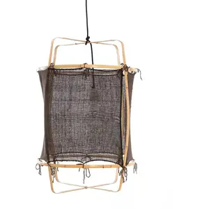 Ay Illuminate Suspension Z22 blond en bambou noir ø48,5x72,5cm en cachemire pas cher