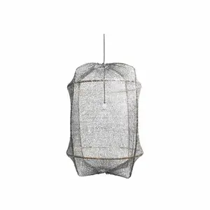 Ay Illuminate Suspension Z1 noir sisal net gris ø67x100cmVendu parliving-and-company