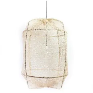 Ay Illuminate Suspension Z1 thé noir sisal teint juste ø67x100cm pas cher