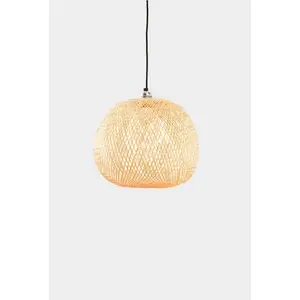 Ay Illuminate Petite suspension en bambou Prune ø34cm
