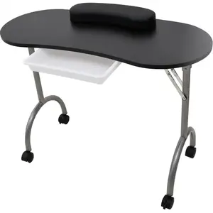 Comparateur de prix : vidaXL Table à manucure pliable avec roulettes Noir