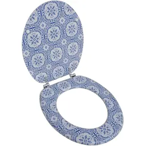 Comparateur de prix : vidaXL Abatant de WC avec couvercle design porcelaine