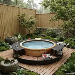 Comparateur de prix : vidaXL Cadre de bain à remous noir résine tressée
