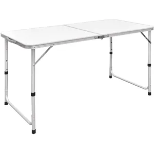 Comparateur de prix : vidaXL Table pliable de camping Hauteur réglable Aluminium 120x60 cm