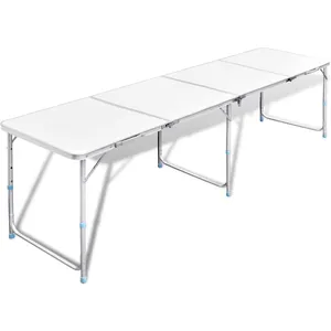Comparateur de prix : vidaXL Table pliante de camping en aluminium avec hauteur ajustable