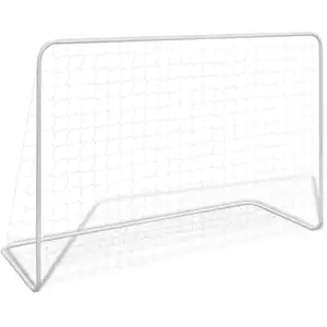 Comparateur de prix : vidaXL But de football avec filet 182x61x122 cm Acier Blanc