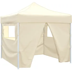 Comparateur de prix : vidaXL Tente pliable avec 4 parois Crème 3 x 3 m