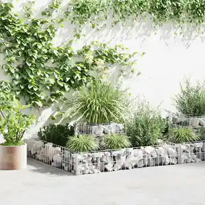 Comparateur de prix : vidaXL Jardinière en gabion Acier galvanisé 120x120x20 cm