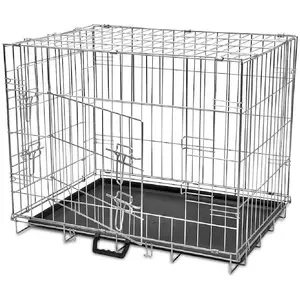 Comparateur de prix : vidaXL Cage métallique et pliable pour chiens L