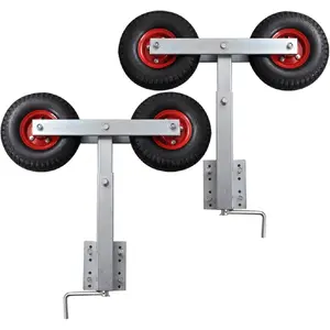 Comparateur de prix : vidaXL Set de 2 supports à double roue inclinable remorque à bateau