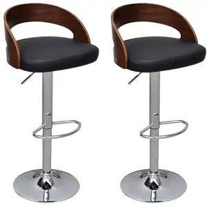 vidaXL Tabourets de bar lot de 2 bois courbé pas cher