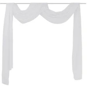 vidaXL Rideau en voile fine 140x600 cm Blanc pas cher