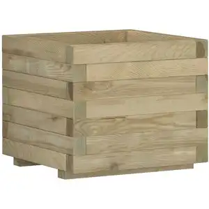 vidaXL Lit surélevé 50x50x40 cm Bois Carré pas cher