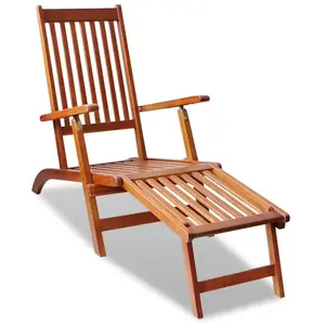 Comparateur de prix : vidaXL Chaise de terrasse avec repose-pied Bois d'acacia solide