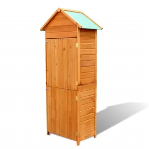 Comparateur de prix : vidaXL Armoire de rangement de jardin Marron 42,5x64x190 cm