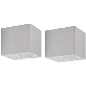 Comparateur de prix : vidaXL Applique murale d'extérieur en forme de cube 2 pcs