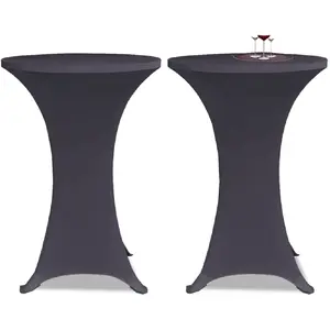 Comparateur de prix : vidaXL Housse de table extensible 80 cm 2 pcs Anthracite