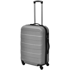 Comparateur de prix : vidaXL Jeu de valises rigides 3 pièces Argenté 45,5/55/66 cm
