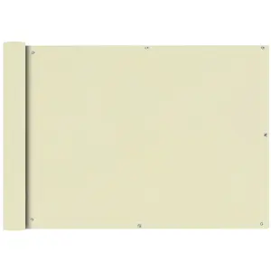 vidaXL Écran de balcon en tissu Oxford 75x600 cm Crème pas cher