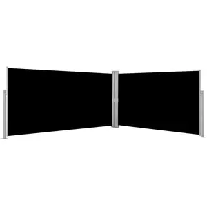 vidaXL Auvent latéral rétractable Noir 160 x 600 cm