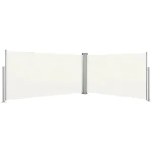 vidaXL Auvent latéral rétractable 160x600 cm Crème pas cher