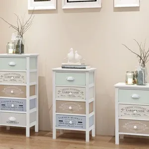 Comparateur de prix : vidaXL Armoire de rangement en style français 4 tiroirs Bois