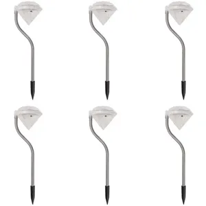 vidaXL Lumière LED solaire de jardin 6 pcs 9x7,8x29,5 cmVendu parvidaxl