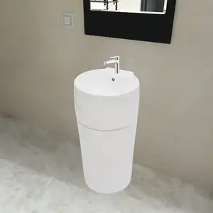 Comparateur de prix : VIDAXL Vasque à trou de trop plein robinet céramique Blanc pour salle de bain
