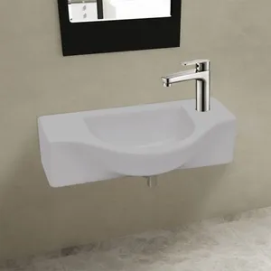 Comparateur de prix : vidaXL Vasque à trou pour robinet céramique Blanc pour salle de bain