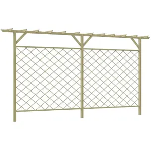Comparateur de prix : vidaXL Clôture à lattes de jardin avec pergola Bois