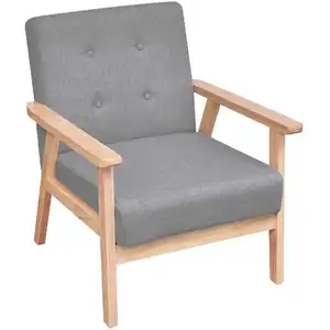 Comparateur de prix : vidaXL Fauteuil Gris clair Tissu