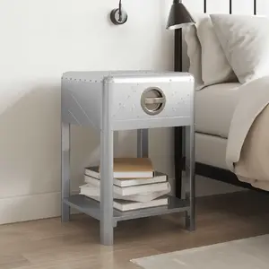 Comparateur de prix : vidaXL Table de coin avec 1 tiroir vintage Style d'aviation