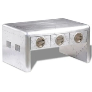 Comparateur de prix : vidaXL Table basse 3 tiroirs vintage Style d'aviation