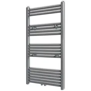 Comparateur de prix : vidaXL Sèche-serviettes eau chaude à rails droits gris 600x1160 mm