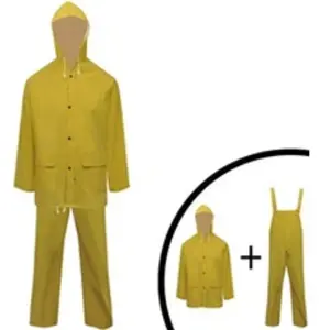 Comparateur de prix : Vidaxl - Combinaison de pluie 2 pcs imperméable résistant à capuche xl